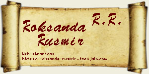 Roksanda Rusmir vizit kartica
